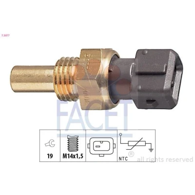 Billede af FACET 7.3077 Kølevæsketemperatur Sensor Made in Italy OE Equivalent BMW: 3 Sedan, 7