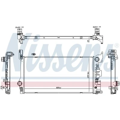 Billede af NISSENS 606565 Radiator Aluminium 655 336 26 Loddet køleripper