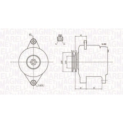 Billede af MAGNETI MARELLI 063731615010 Generator 12V 90A NISSAN: X Trail, Almera II Hatchback