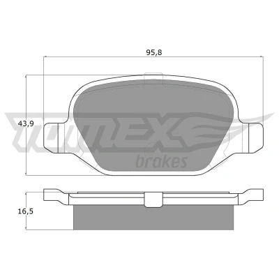 Billede af TOMEX brakes TX 12 70 Bremseklodser bagaksel ALFA ROMEO: 147, 156 Sportwagon, GT
