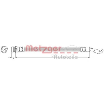 Billede af METZGER 4110821 Bremseslange 310 M10 x 1