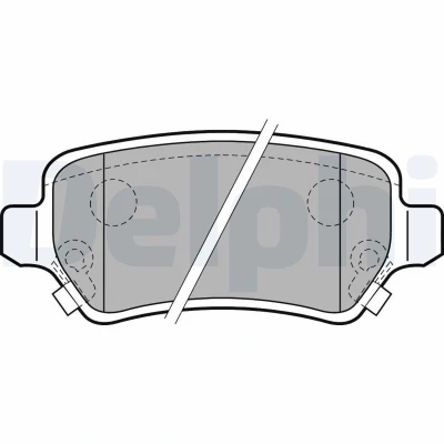 Billede af DELPHI LP2188 Bremseklodser med akustisk advarsel for slid klæbefolie tilbehør OPEL: Astra H Caravan, Zafira B, Hatchback, KIA: Venga