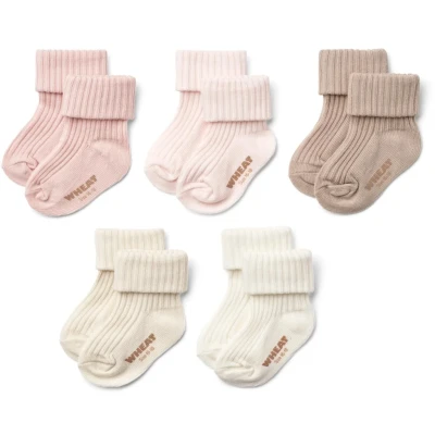 Billede af Wheat Giftbox EVIG 5ER PACK Strømper til børn, Størrelse: 16 18, Rose