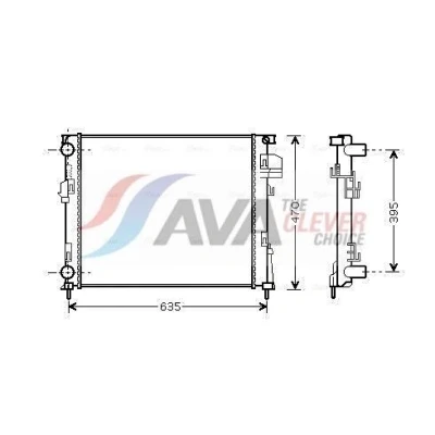 Billede af PRASCO RTA2303 Radiator Aluminium 562 470 23 Mekanisk fuget køleripper RENAULT: TRAFIC 2 Bus