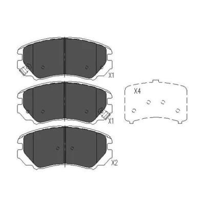 Billede af KAVO PARTS KBP 3008 Bremseklodser med akustisk advarsel for slid HYUNDAI: SONATA V, Tucson, 4, KIA: Magentis II, Sportage Soul I