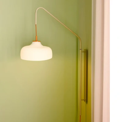 Billede af HÜBSCH væglampe Current, lys sandfarvet, udhæng 71 cm