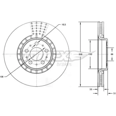 Billede af Bremseskive TOMEX Brakes TX 73 09