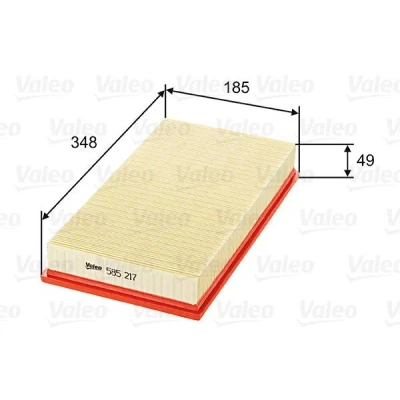 Billede af VALEO 585217 Luftfilter 47 185 348 Filterindsats VOLVO: V70 2, 850 Sedan, Stationcar