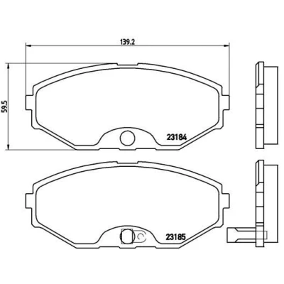 Billede af BREMBO P 56 045 Bremseklodser med akustisk advarsel for slid uden tilbehør