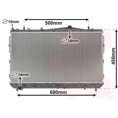 Billede af VAN WEZEL 81002073 Radiator Aluminium 370 685 16 Loddet køleripper