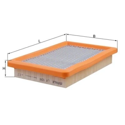 Billede af MAHLE ORIGINAL LX 534 Luftfilter 40,0 158 244,5 Filterindsats MAZDA: 323 F 6, Premacy, P V Hatchback