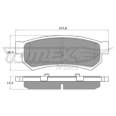 Billede af TOMEX brakes TX 16 77 Bremseklodser bagaksel CHEVROLET: Nubira Stationcar, Lacetti Hatchback, Sedan