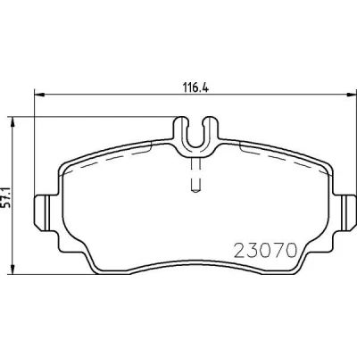 Billede af BREMBO P 50 047 Bremseklodser Inkl. slidadvarselskontakt med bremsecaliperskruer tilbehør MERCEDES BENZ: Vaneo