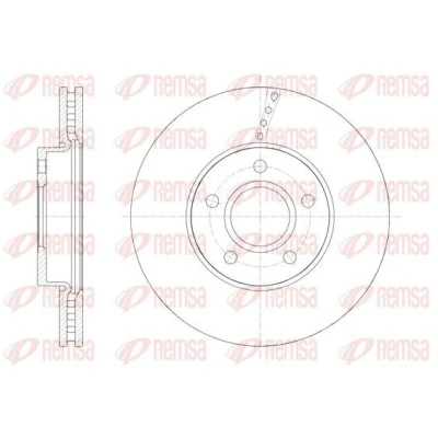 Billede af REMSA 61588.10 Bremseskiver foraksel 278, 278 25 5 ventileret VOLVO: V40 Hatchback