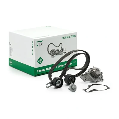 Billede af INA 530 0577 30 vandpumpe + Tandremssæt med PEUGEOT: 206+ Hatchback, 208 I CITROËN: C3 II, FORD: FIESTA 6