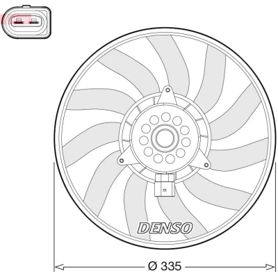 Billede af DENSO DER02008 Køleventilator 12