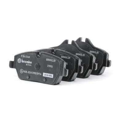 Billede af BREMBO P 06 034X Bremseklodser Forberedt til slidindikator med bremsecaliperskruer uden tilbehør BMW: 1 Hatchback, 2 Active Tourer, Coupe