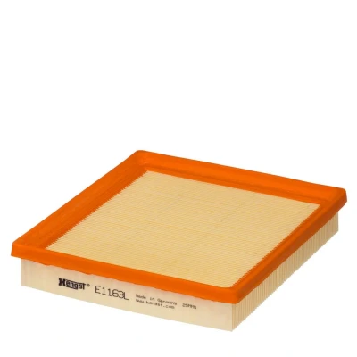 Billede af HENGST FILTER E1163L Luftfilter 35 192 206 Filterindsats VOLKSWAGEN: Polo V Hatchback, Golf 7, 7 Variant, SKODA: Octavia 3 Combi