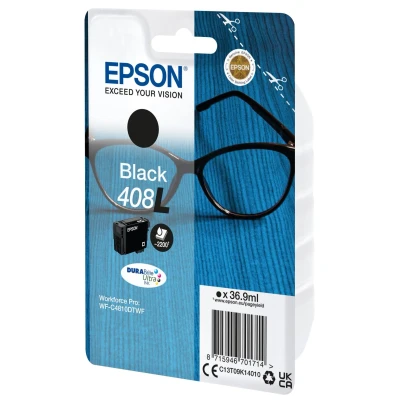 Billede af Epson 408L sort blækpatron 36,9 ml C13T09K14010 original