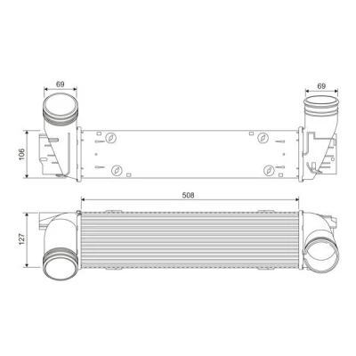 Billede af VALEO 818392 Intercooler Aluminium uden sensor