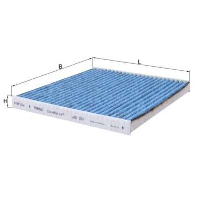 Billede af MAHLE ORIGINAL LAO 157 Kabinefilter Aktivkulfilter, med antiallergisk virkning, antibakteriel virkning 200,0 220 20,0 TOYOTA: Corolla Verso