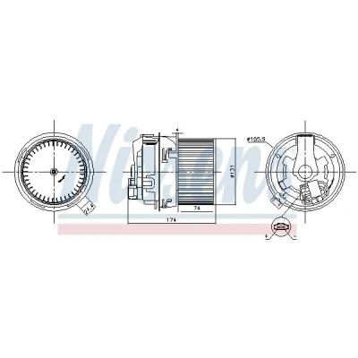Billede af NISSENS 87593 Kabineblæser uden indbygget regulator