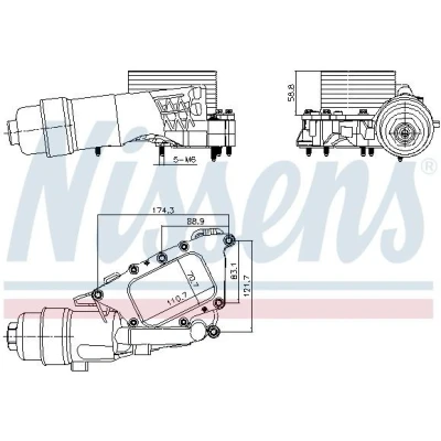 Billede af Oliekøler, motorolie NISSENS 91385