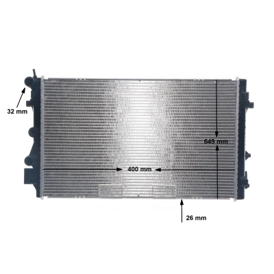 Billede af MAHLE ORIGINAL CR 1559 000S Radiator 650 398 26 Loddet køleripper VOLKSWAGEN: Polo V Hatchback, SKODA: Fabia 2