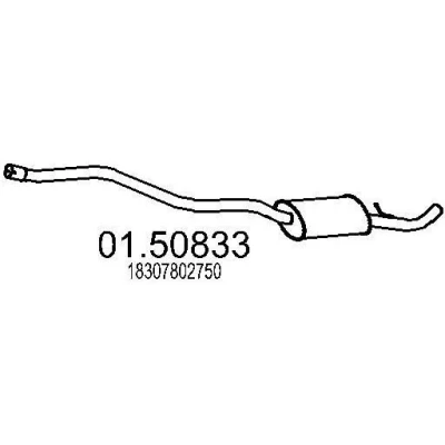 Billede af MTS 01.50833 Midterste Lyddæmper 2180 BMW: 1 Hatchback