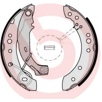 Billede af BREMBO S 61 526 Bremsebakker 203 39 med håndbremsegreb CITROËN: C3 I Hatchback, II, C2 DACIA: LOGAN MCV 2, SANDERO 2