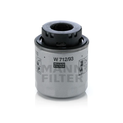 Billede af MANN filter W 712/93 Oliefilter 3/4 16 UNF 1B med to returløbs stop ventiler Påskruet VOLKSWAGEN: Golf 6, Polo V Hatchback, 5