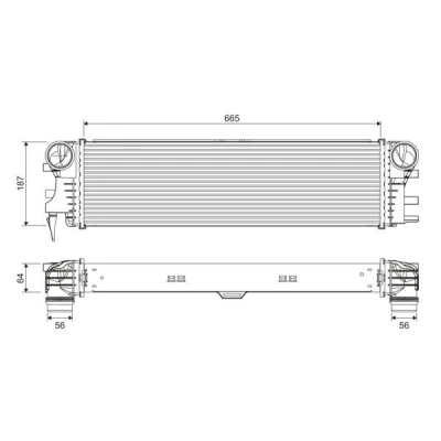 Billede af VALEO 818311 Intercooler Aluminium uden sensor