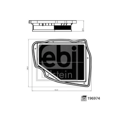Billede af FEBI BILSTEIN 196974 Luftfilter 58mm 251mm 312mm Filterindsats med forfilter