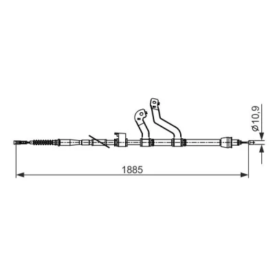 Billede af BOSCH 1 987 482 573 Håndbremsekabel 1885 HYUNDAI: i30 II Hatchback, Stationcar