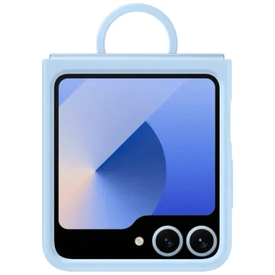 Billede af Samsung Silikone Back Cover med Ring Blå Galaxy Z Flip 6