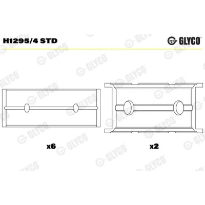 Billede af GLYCO H1295/4 STD Krumtapakselleje OPEL: Corsa D Hatchback