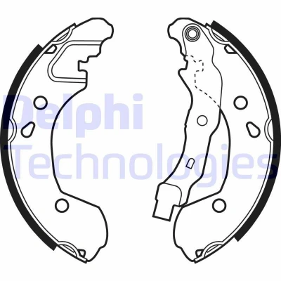 Billede af DELPHI LS1965 Bremsebakker 203 38 NISSAN: MICRA 3, Note I, RENAULT: CLIO 2, 3