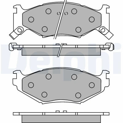 Billede af DELPHI LP891 Bremseklodser med akustisk advarsel for slid anti knirke plade uden tilbehør CHRYSLER: VOYAGER 4, 2