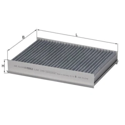 Billede af MAHLE ORIGINAL LAK 249 Kabinefilter Aktivkulfilter 287,0 202 45,0