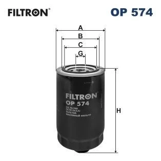 Billede af FILTRON OP 574 Oliefilter 3/4 16 UNF Påskruet filter VOLKSWAGEN: Transporter 4 Bus, 4, LT 28 35 I Van, VOLVO: 740 Sedan, 940 II Stationcar