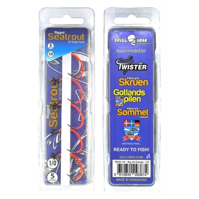 Billede af Rigged Seatrout UV Single Hooks / Enkelt kroge