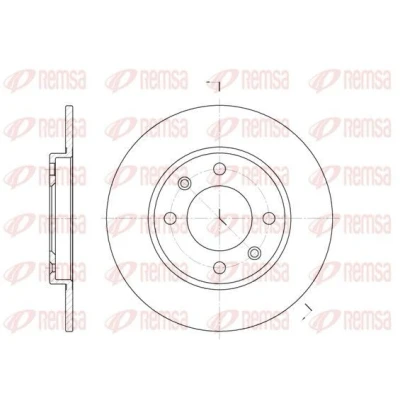 Billede af REMSA 6128.00 Bremseskiver bagaksel 247, 247 8 4 fuldstændigt PEUGEOT: 206 Hatchback, 306 SW, CITROËN: Xsara Picasso, Hatchback