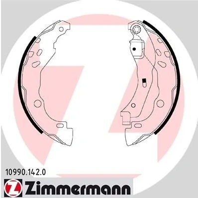 Billede af ZIMMERMANN 10990.142.0 Bremsebakker 203 39 med arm, Billede svarer til leveringsomfang RENAULT: CLIO 4, 2, DACIA: LOGAN MCV SANDERO 2