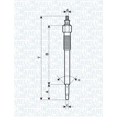 Billede af MAGNETI MARELLI 062900075304 Gløderør 11V 10A M10X1,25 OPEL: Vectra C Sedan, Caravan, CC