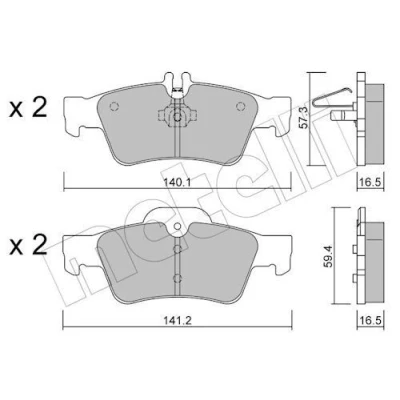 Billede af Bremseklodser METELLI 22 0568 0