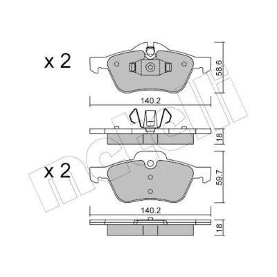 Billede af Bremseklodser METELLI 22 0555 0