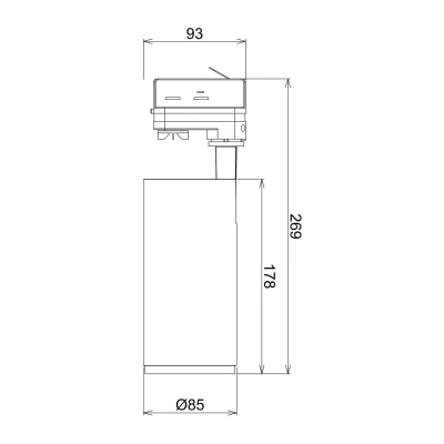 Billede af LED skinnespot Lucea 3 kreds 20W hvid