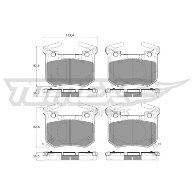 Billede af TOMEX brakes TX 52 48 ABS sensor højre foraksel passiv 905mm TOYOTA: Corolla Verso, IX Hatchback, Avensis II Hatchback