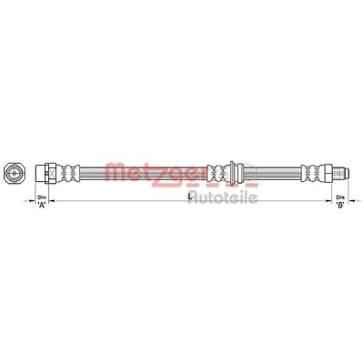 Billede af METZGER 4110478 Bremseslange 603 BMW: X5