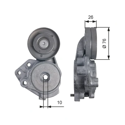 Billede af GATES T39173 Strammehjul FleetRunner Micro V Stretch Fit VOLKSWAGEN: Polo Hatchback, GOLF 5, 6, SKODA: Fabia 2, SEAT: Ibiza 4 Sportcoupe